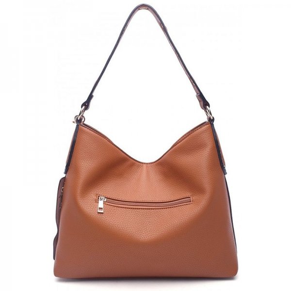 STYLE STRATEGY SANDRA HOBO BAG - BROWN
