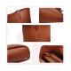 WOMEN PU LEATHER BIG SHOULDER BAG PURSE HANDBAG TOTE BAGS - BROWN