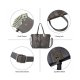 WOMEN TOP HANDLE SATCHEL HANDBAGS FOR WOMEN WITH METAL DECORATION PU LEATHER SHOULDER BAGS TOTE BAGS - GRAY